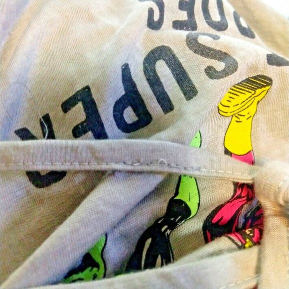 Justice League Neighborhood Watch Womens Top Size XL Gray Caged Back Sid… - Picture 5 of 8